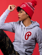 Women's "P" Logo Hoodie - Heather/Red