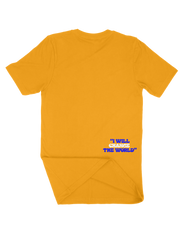 Kids "I Will Change The World" Tee - Canary/Royal