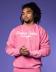 Unisex "Script Logo" Lightweight Crewneck - Cerise