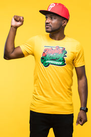 Men's "Freshin' Against Oppression" Juneteenth Tee - Gold