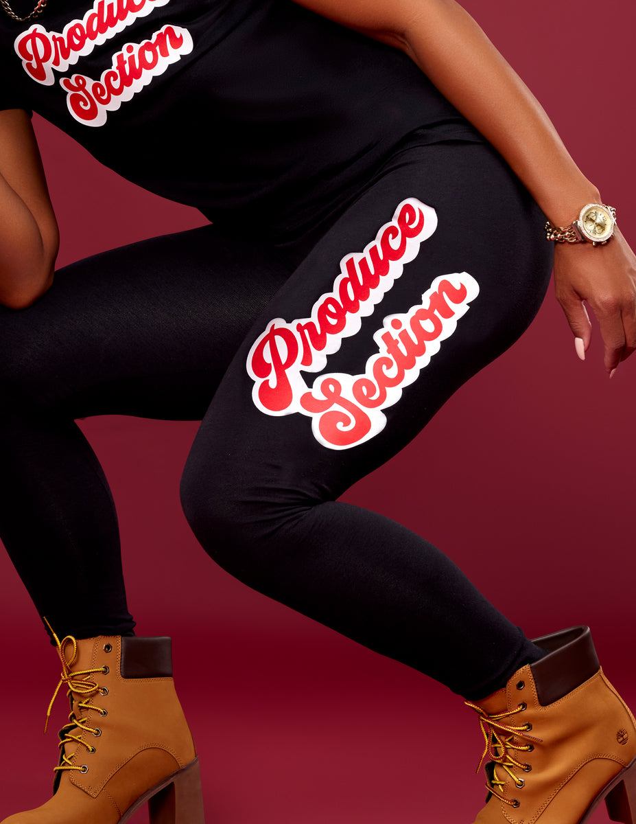 Women's Vivid Leggings Red Produce Section Clothing