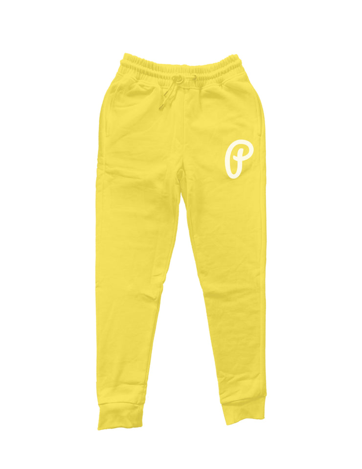 Unisex P Logo Lightweight Joggers - Lemon – Produce Section Clothing