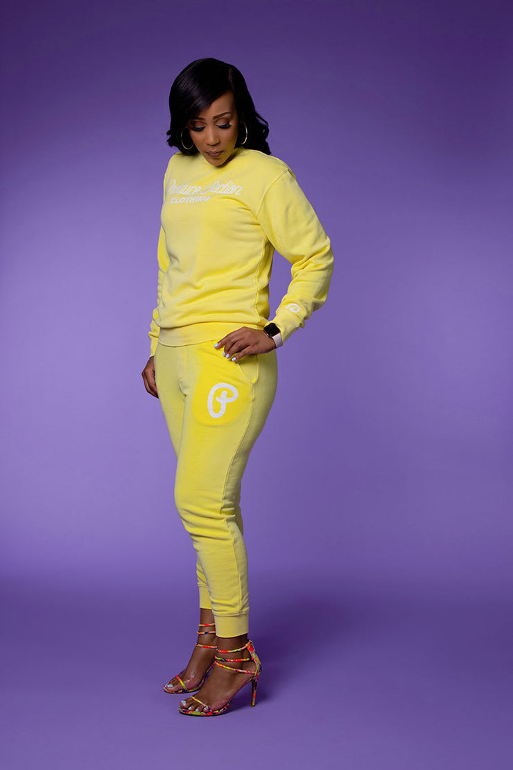 Unisex P Logo Lightweight Joggers - Lemon – Produce Section Clothing