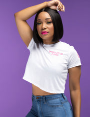 Women's Highlighter Pink "Everyday" Flowy Cropped Tee