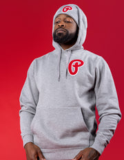 Men's - "P" Logo Hoodie - Heather/Red