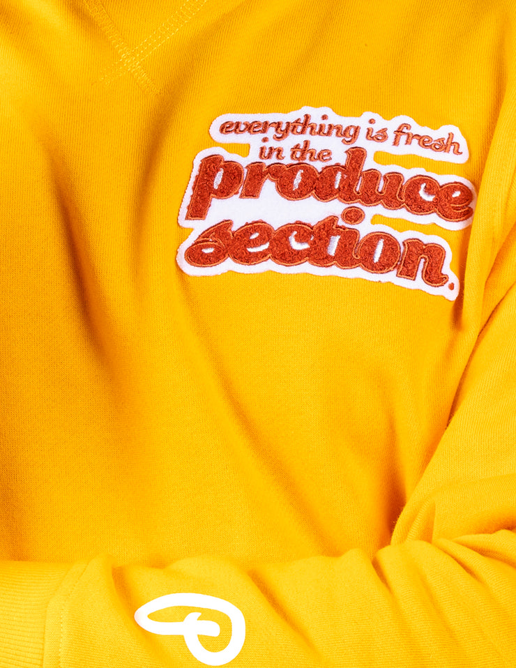 Mens - "Everything is Fresh" Crewneck - Gold/Chestnut