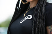 Women's "P Logo" Tee - Black