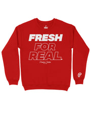 Produce Section Clothing - Men's  "Fresh For Real" Crewneck - Red