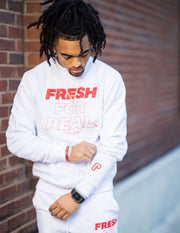 Produce Section Clothing - Men's "Fresh For Real" Crewneck - White